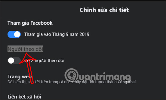 Kích hoạt người theo dõi Facebook